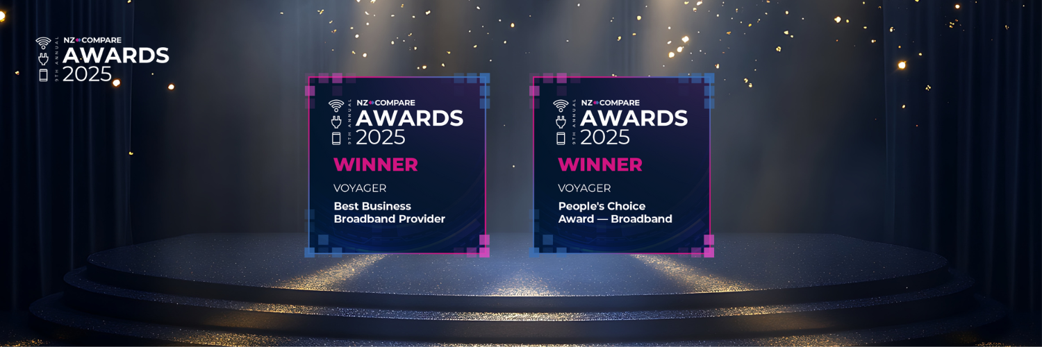 Voyager Wins NZCompare People’s Choice and Best Business Broadband Awards 2025